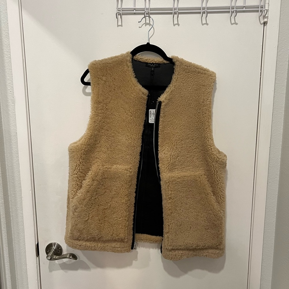 NWT Rag & Bone Fia Shearling Vest